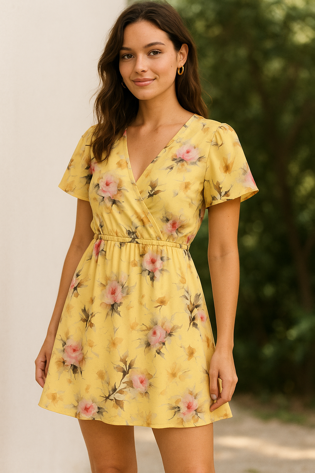 Coolest Watercolour Paper Art Of Flower Digital Printed Fabric - Weightless