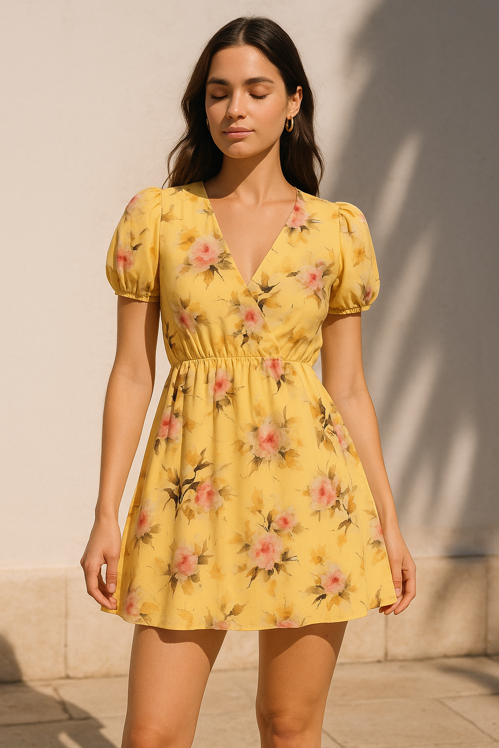 Coolest Watercolour Paper Art Of Flower Digital Printed Fabric - Weightless