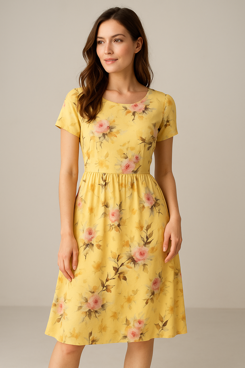 Coolest Watercolour Paper Art Of Flower Digital Printed Fabric - Weightless