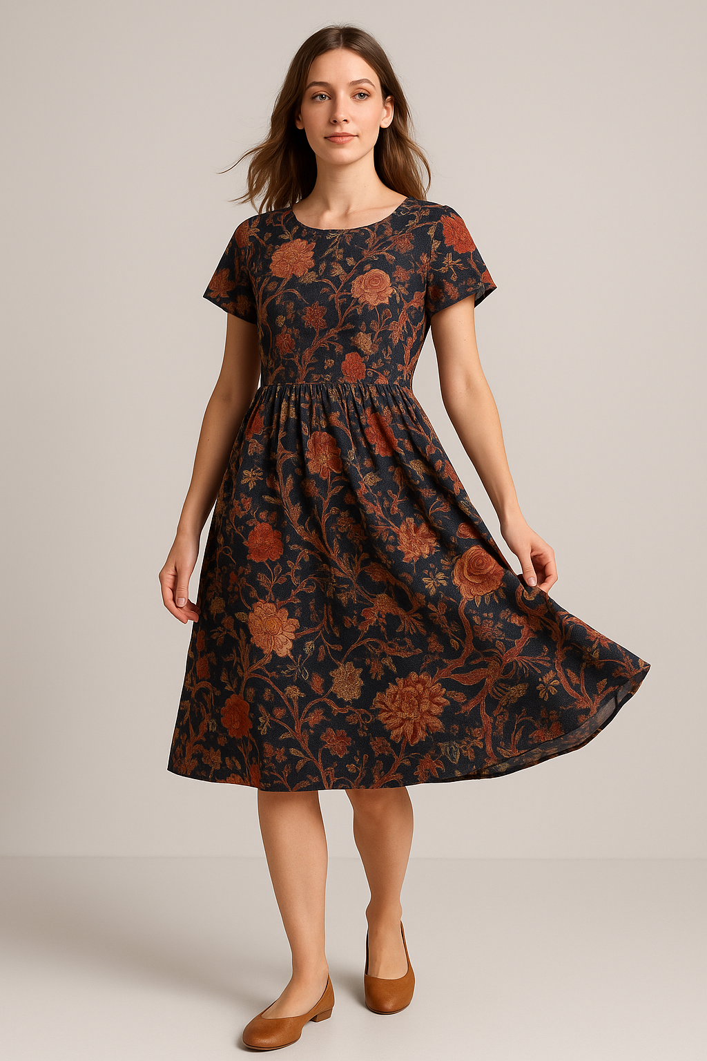 Japanese Chinoiserie Natural Digital Printed Fabric - Weightless