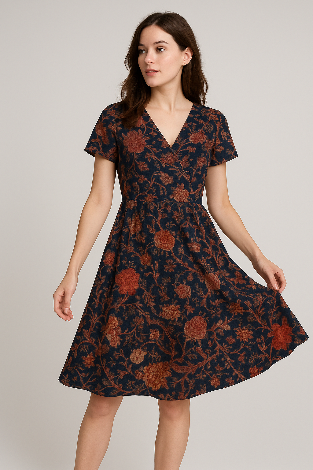 Japanese Chinoiserie Natural Digital Printed Fabric - Weightless