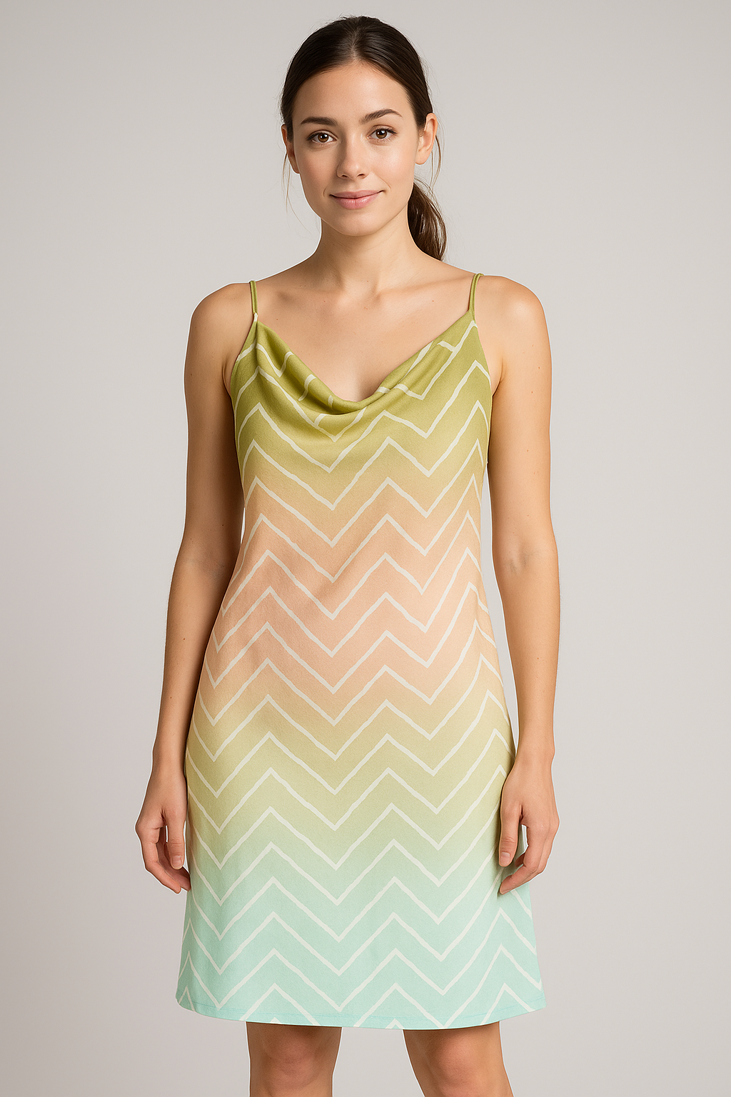 Seamless Multicolours Zigzag Digital Printed Fabric - Weightless