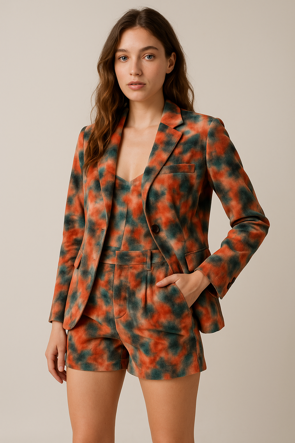 Watercolour Mapal Leafs Flower Digital Printed Fabric - Weightless