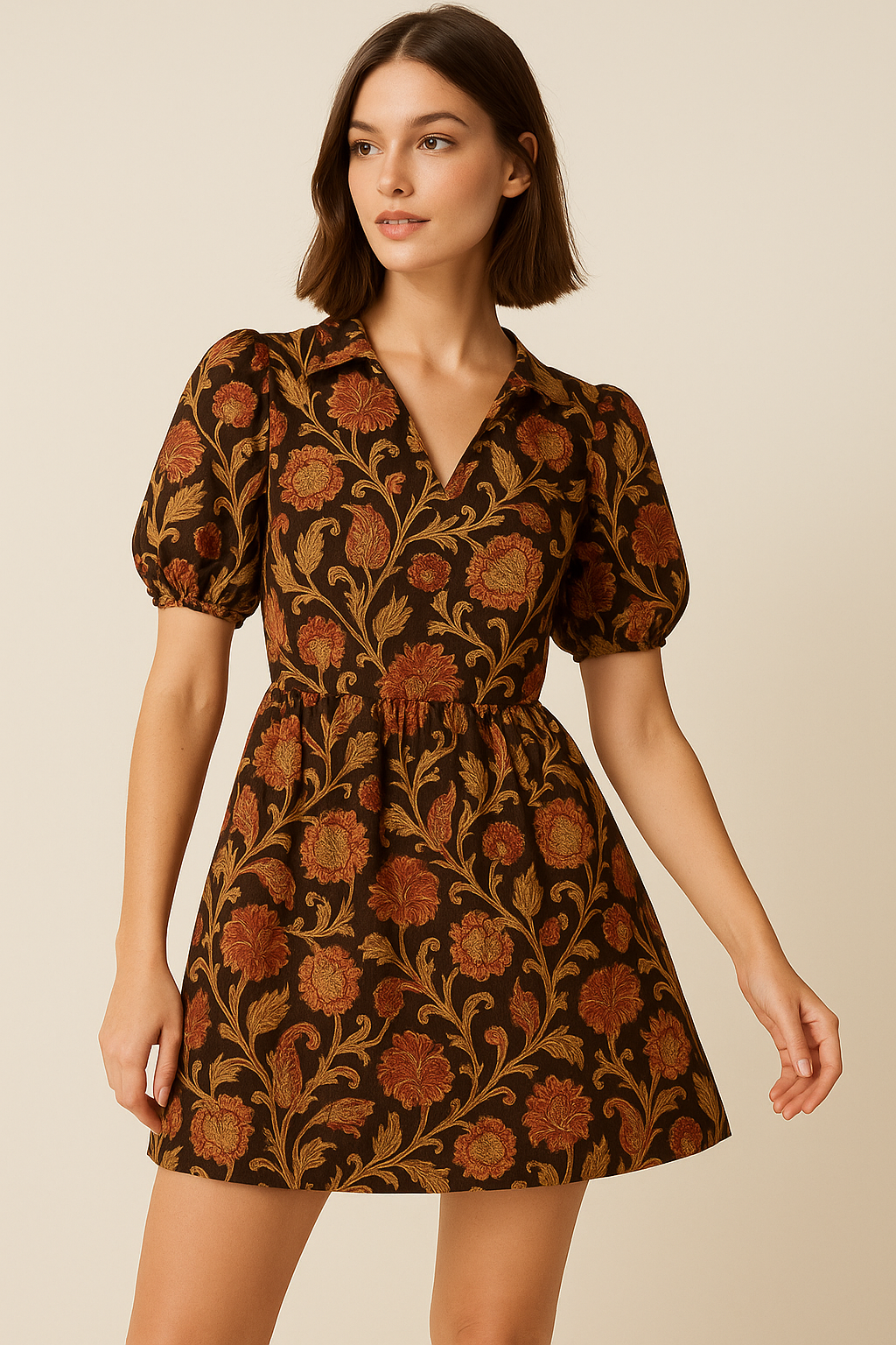 Jacobean Design Digital Printed Fabric