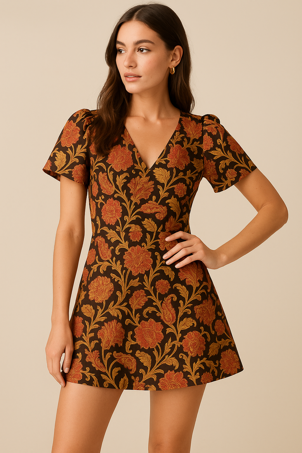 Jacobean Design Digital Printed Fabric