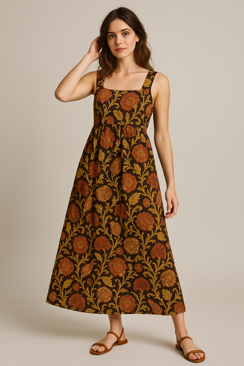 Jacobean Design Digital Printed Fabric