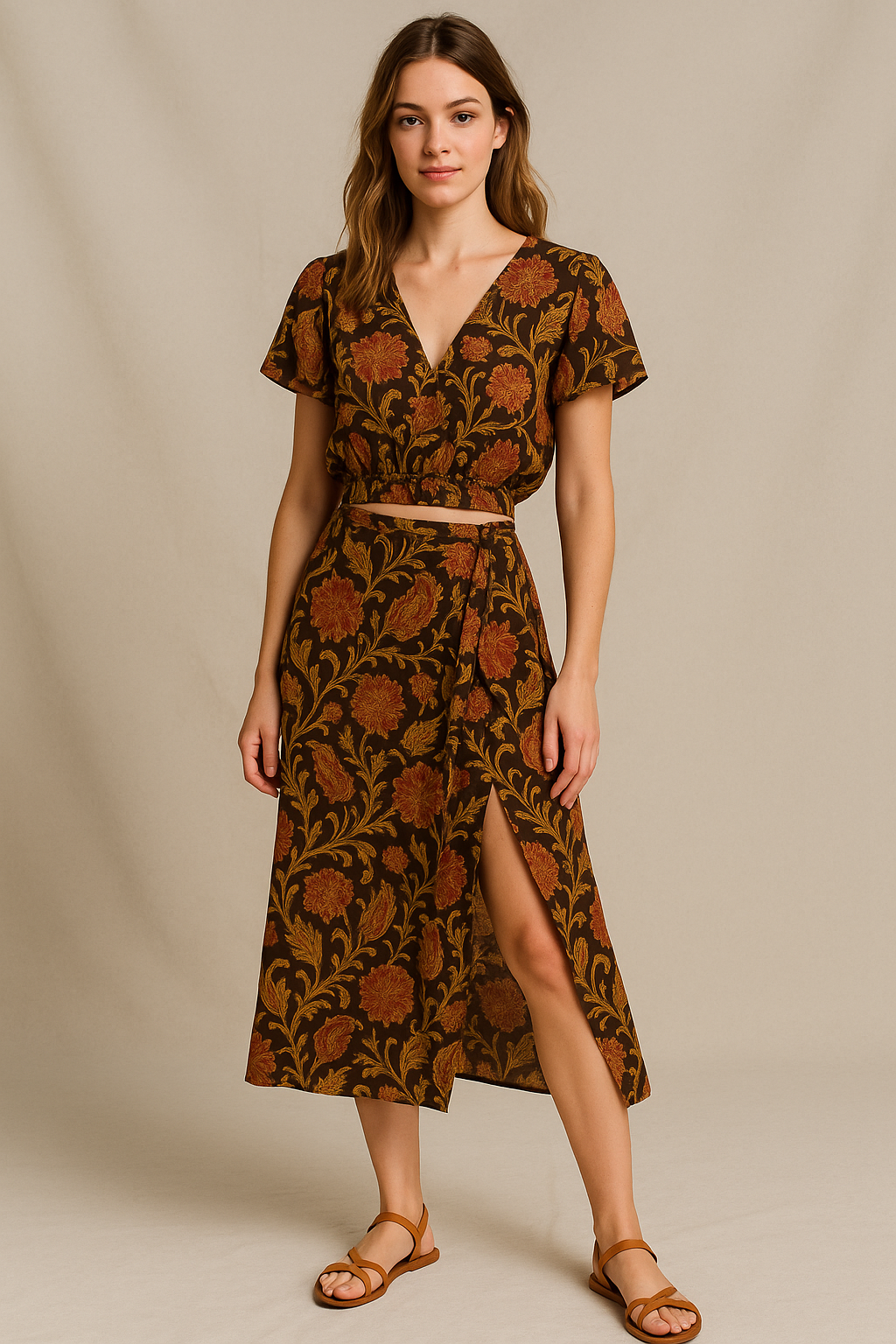 Jacobean Design Digital Printed Fabric