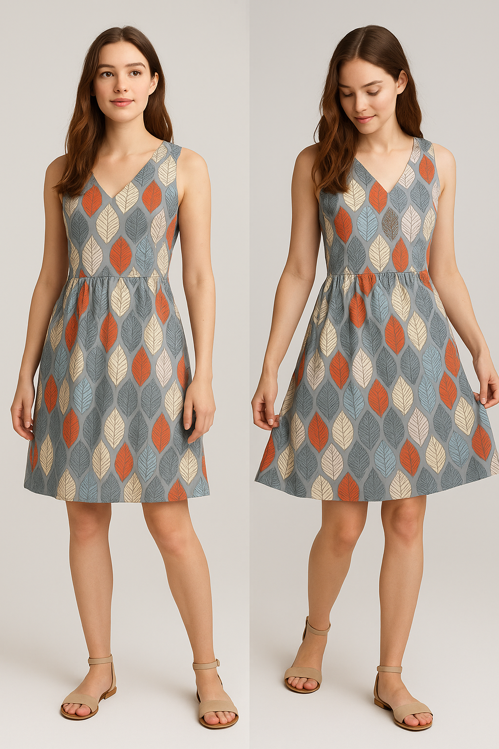 Autumn Leaves Digital Printed Fabric