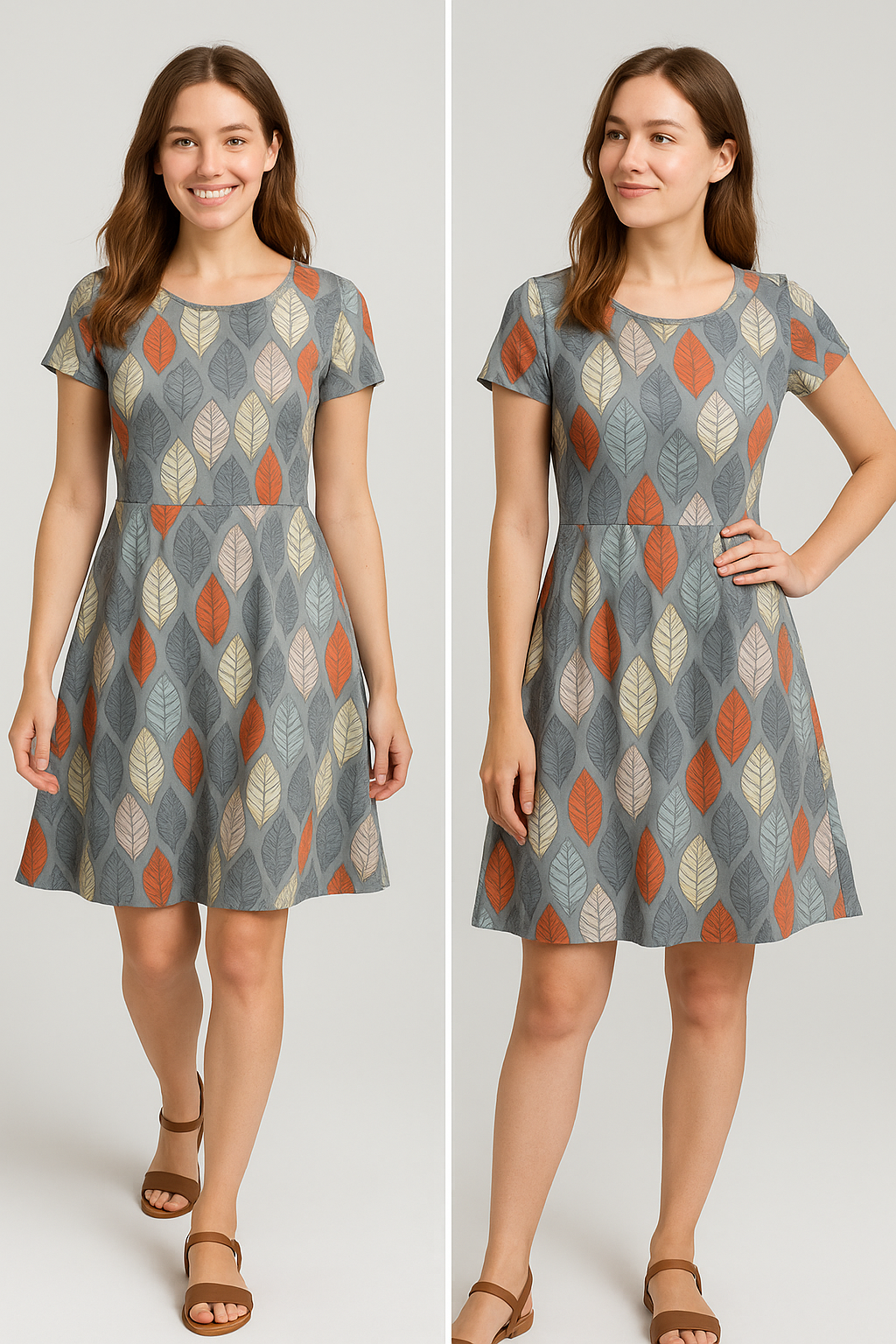 Autumn Leaves Digital Printed Fabric