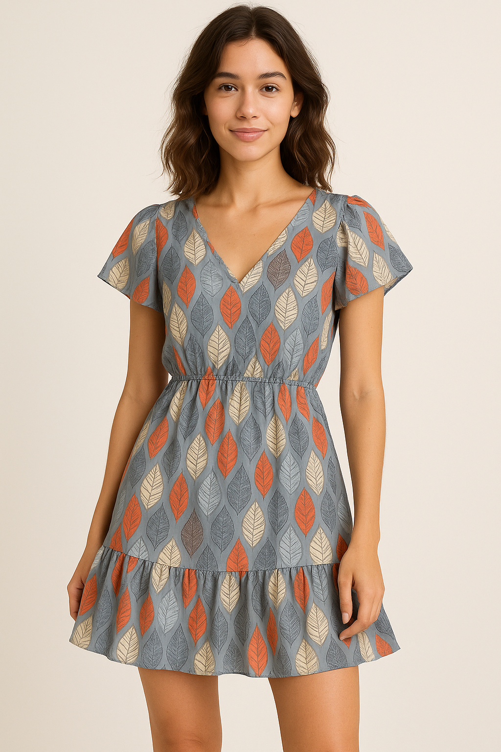 Autumn Leaves Digital Printed Fabric