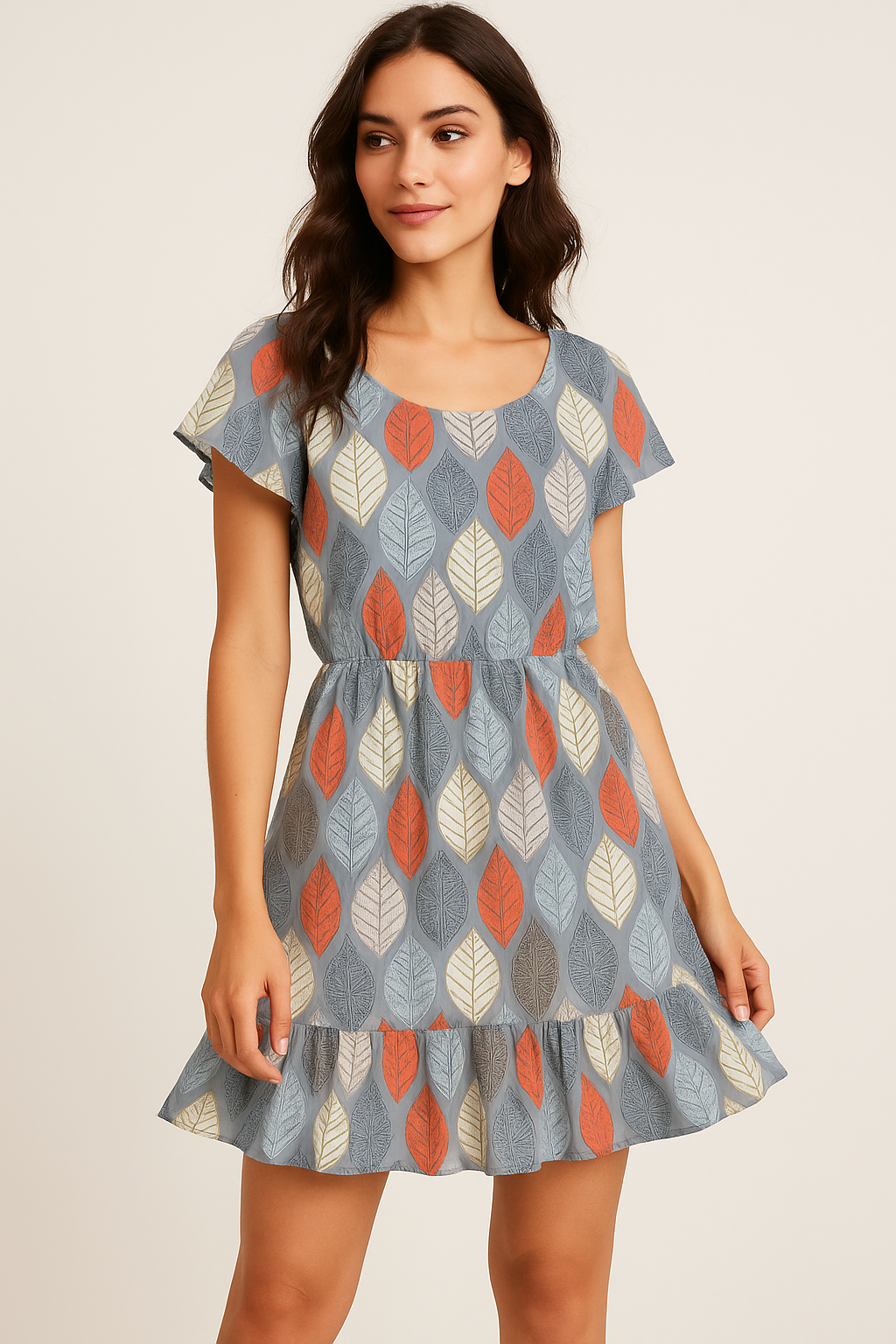 Autumn Leaves Digital Printed Fabric