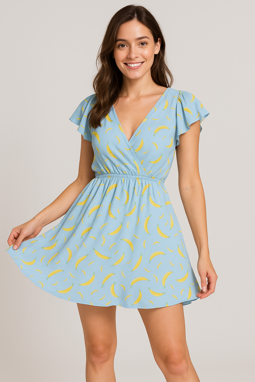 Yellow Mirchi Allover Digital Printed Fabric - Weightless