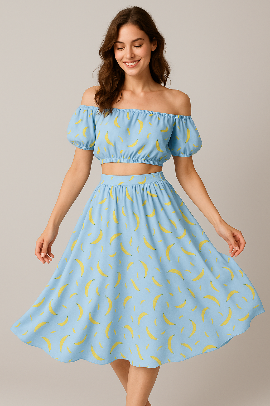 Yellow Mirchi Allover Digital Printed Fabric - Weightless