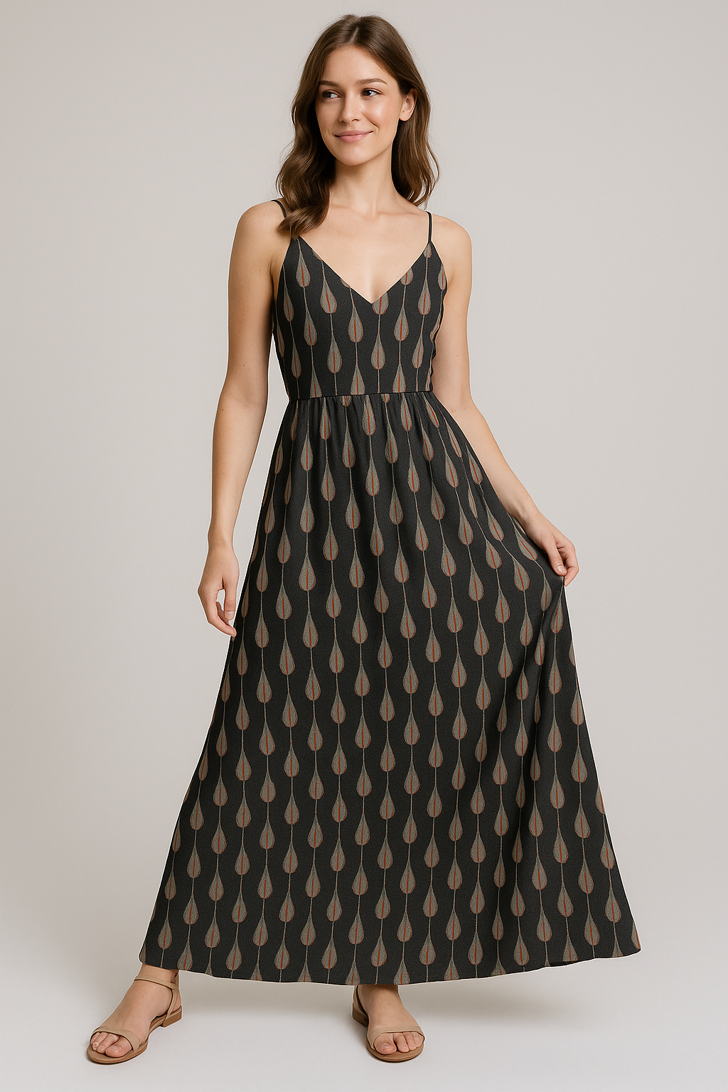 Feather Stripes Digital Printed Fabric - Weightless