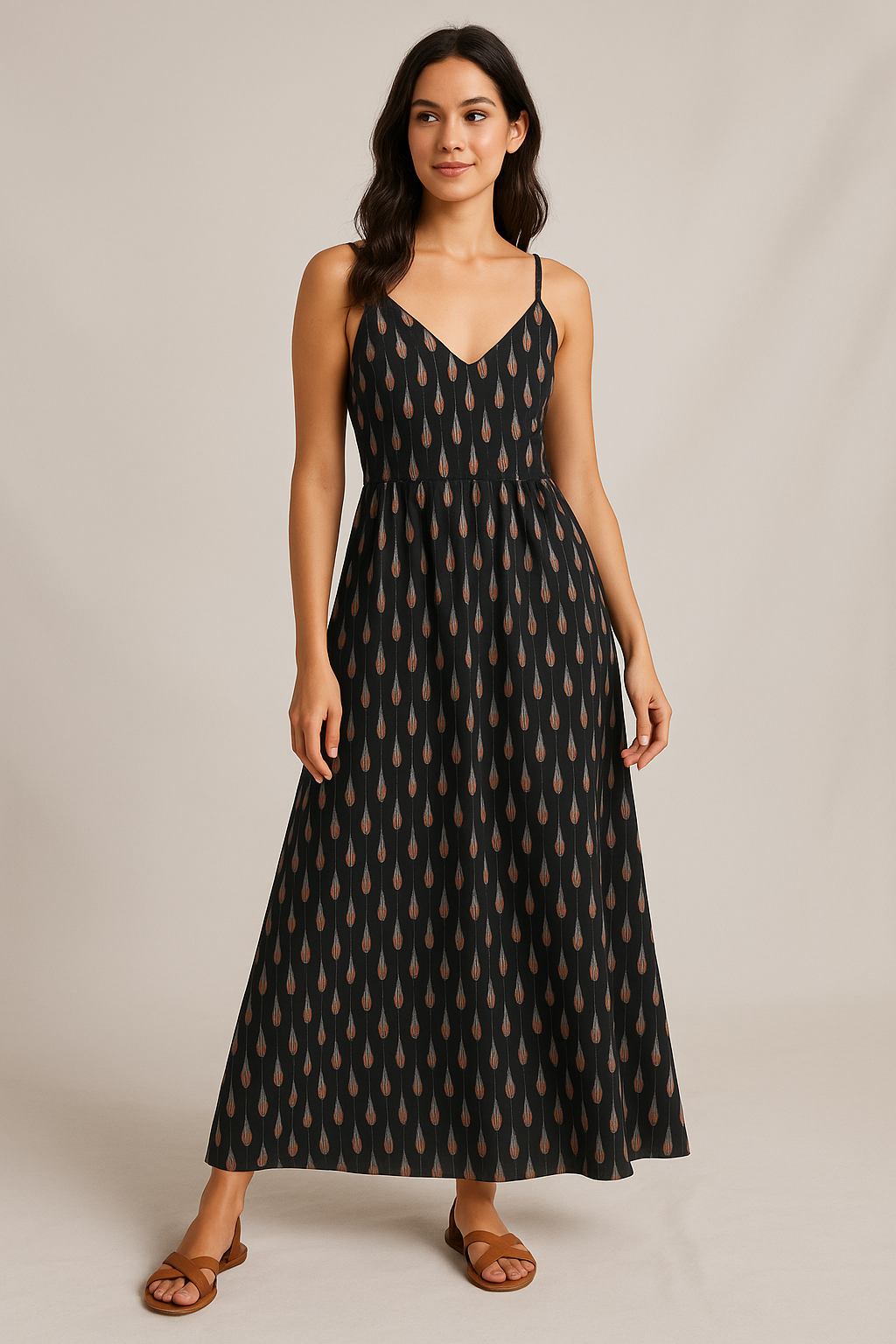 Feather Stripes Digital Printed Fabric - Weightless