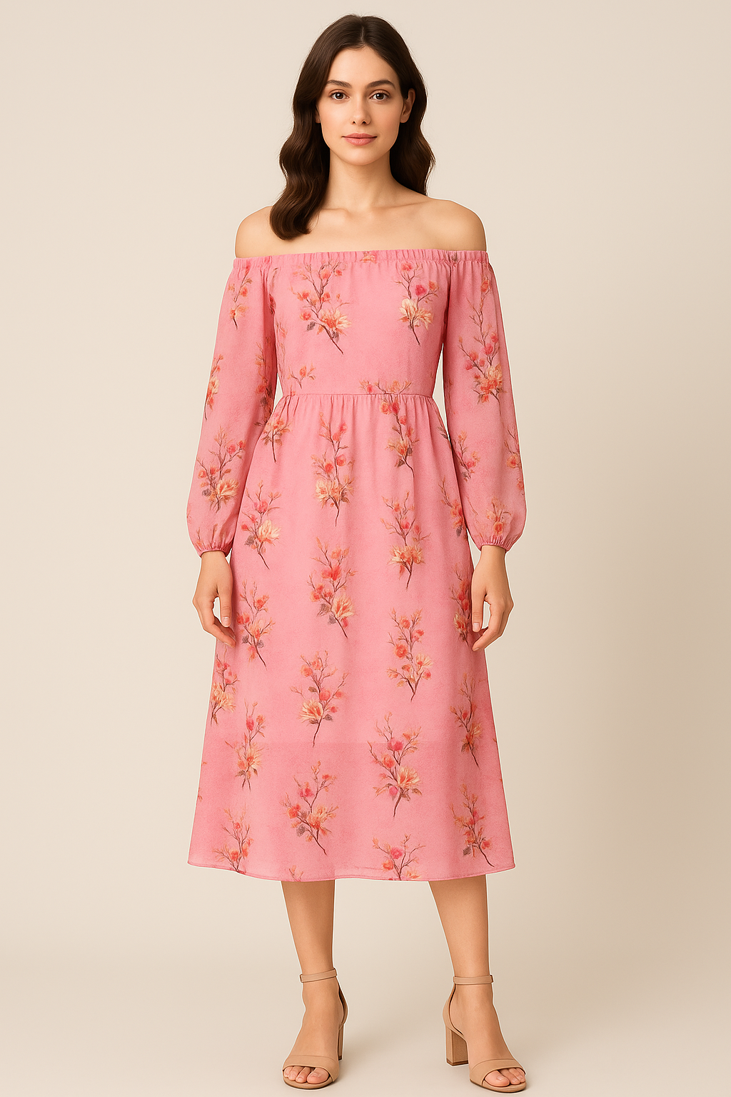 Multicolor Flower Pure Georgette Printed Fabric