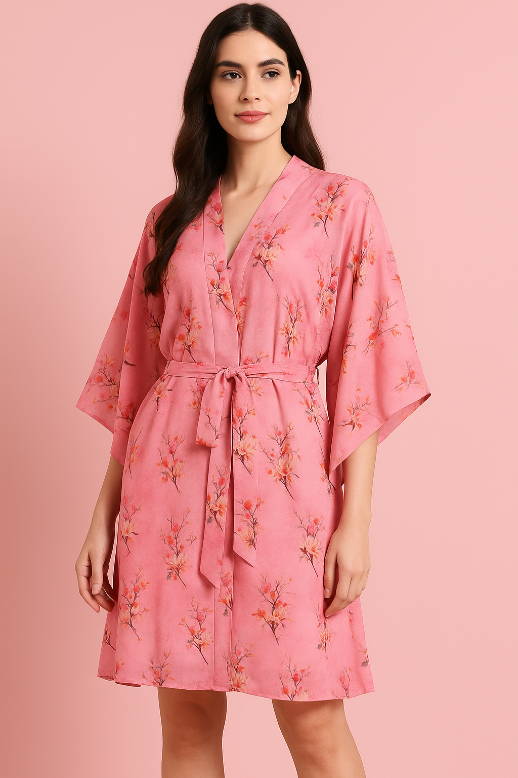 Multicolor Flower Pure Georgette Printed Fabric