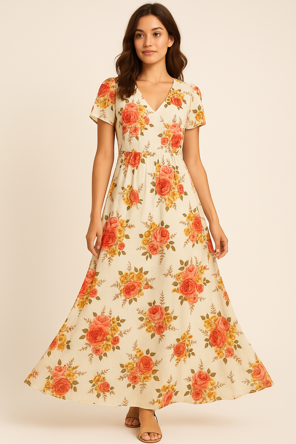 Decorative Multi Colour Flower Digital Printed Fabric - Pure Georgette