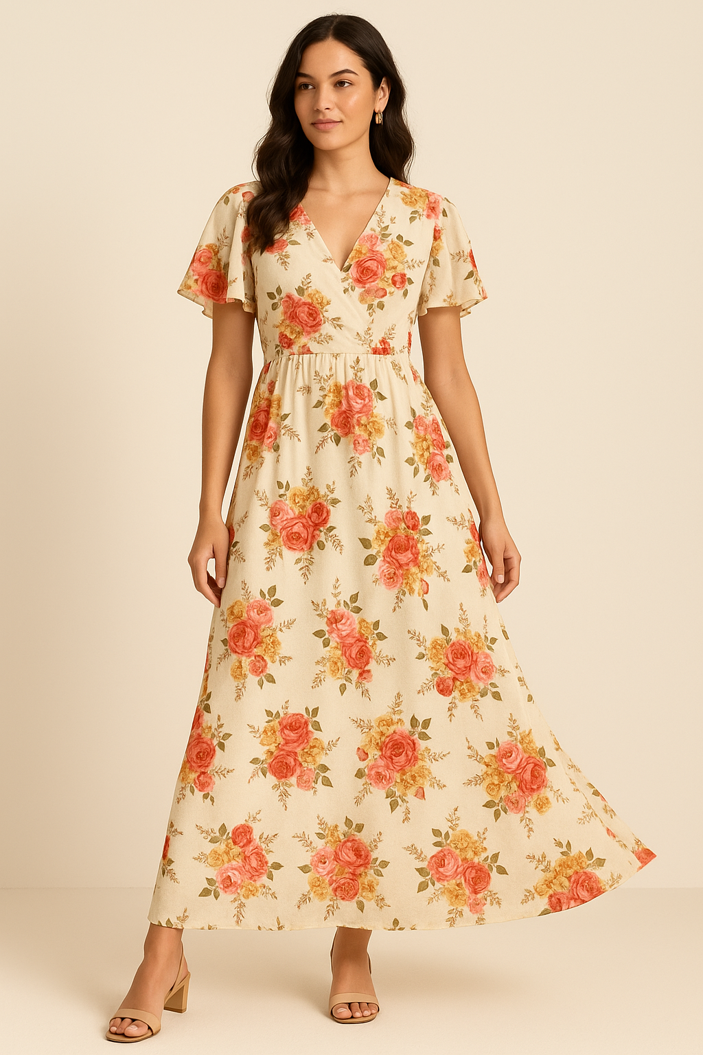 Decorative Multi Colour Flower Digital Printed Fabric - Pure Georgette