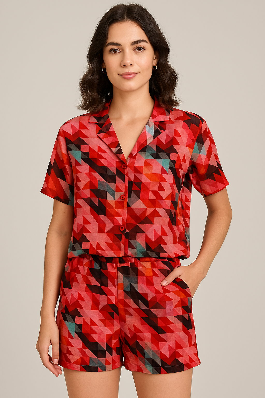 Attractive Multicolor Abstract Pattern Digital Printed Fabric - Pure Georgette