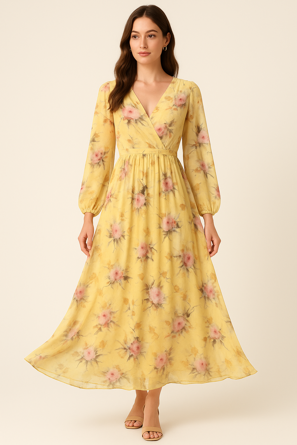 Coolest Watercolour Paper Art Of Flower Digital Printed Fabric - Pure Georgette