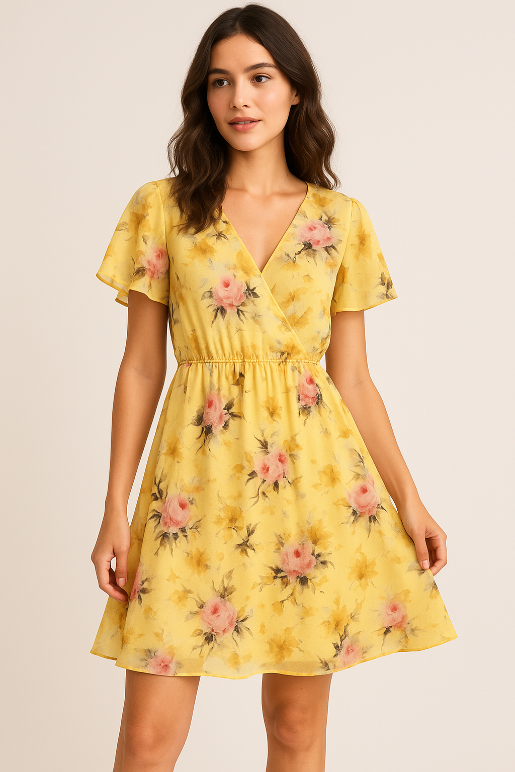 Coolest Watercolour Paper Art Of Flower Digital Printed Fabric - Pure Georgette