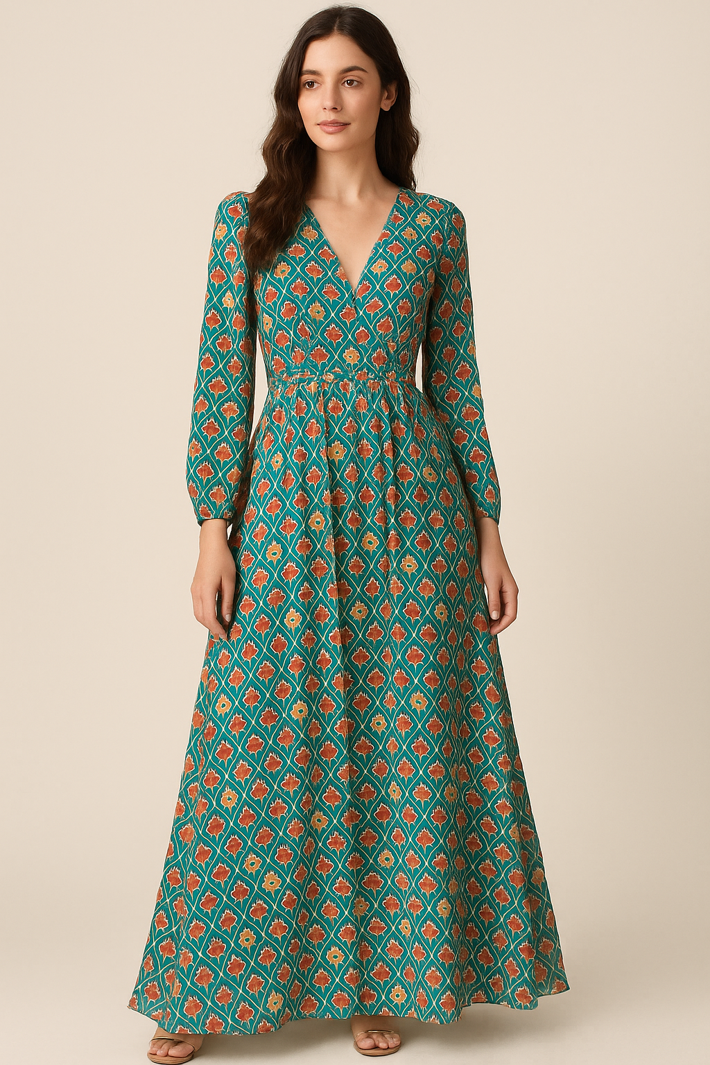 Tiny Decorative Allamanda Multicolour Digital Printed Fabric - Pure Georgette