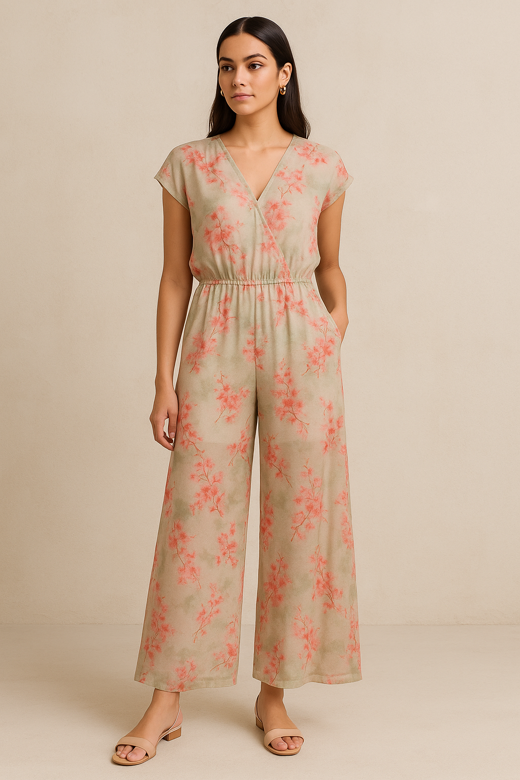 Lovely Purple Violet Flower Digital Printed Fabric - Pure Georgette