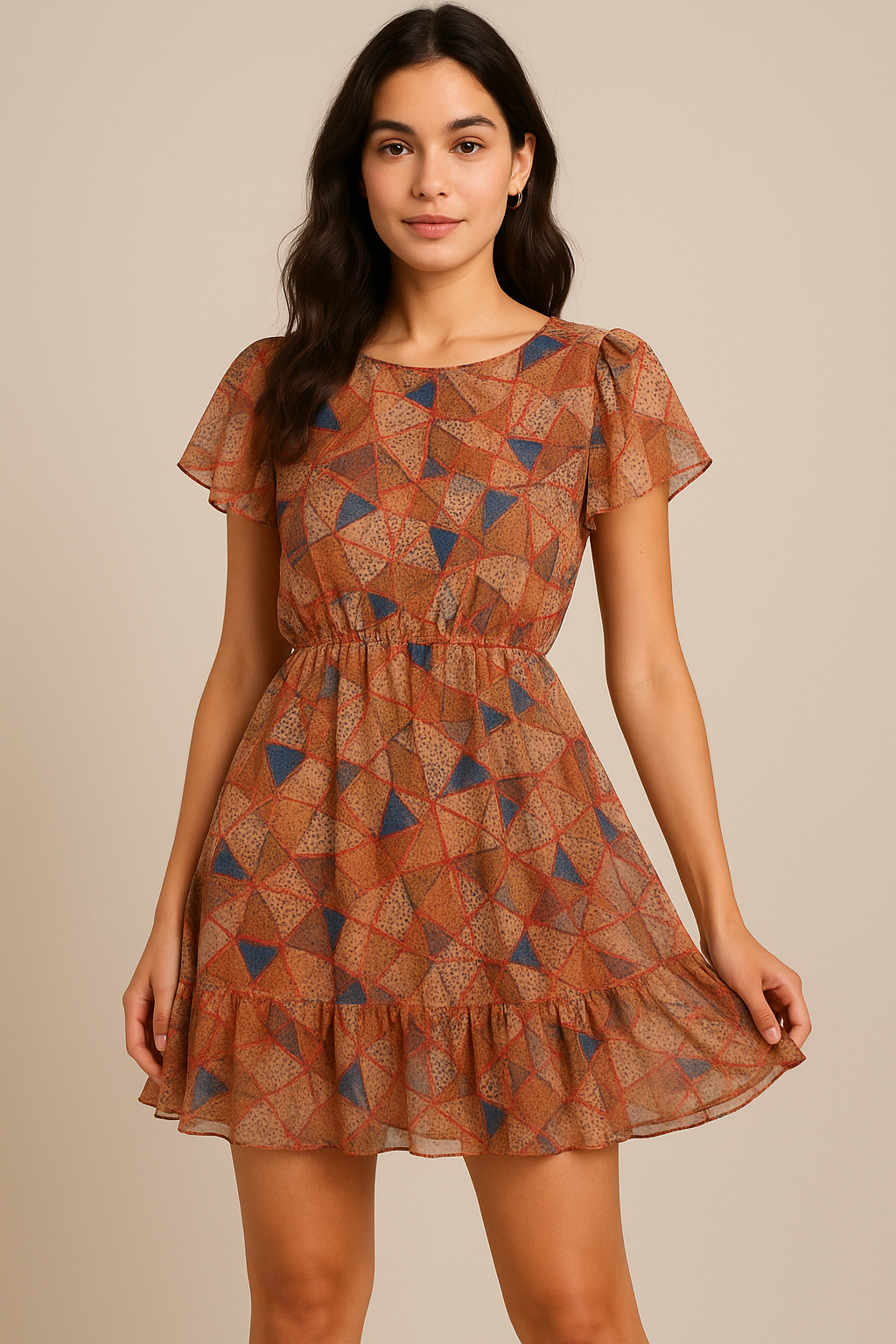 Clothes Pieces With Doted Pattern Digital Printed Fabric - Pure Georgette