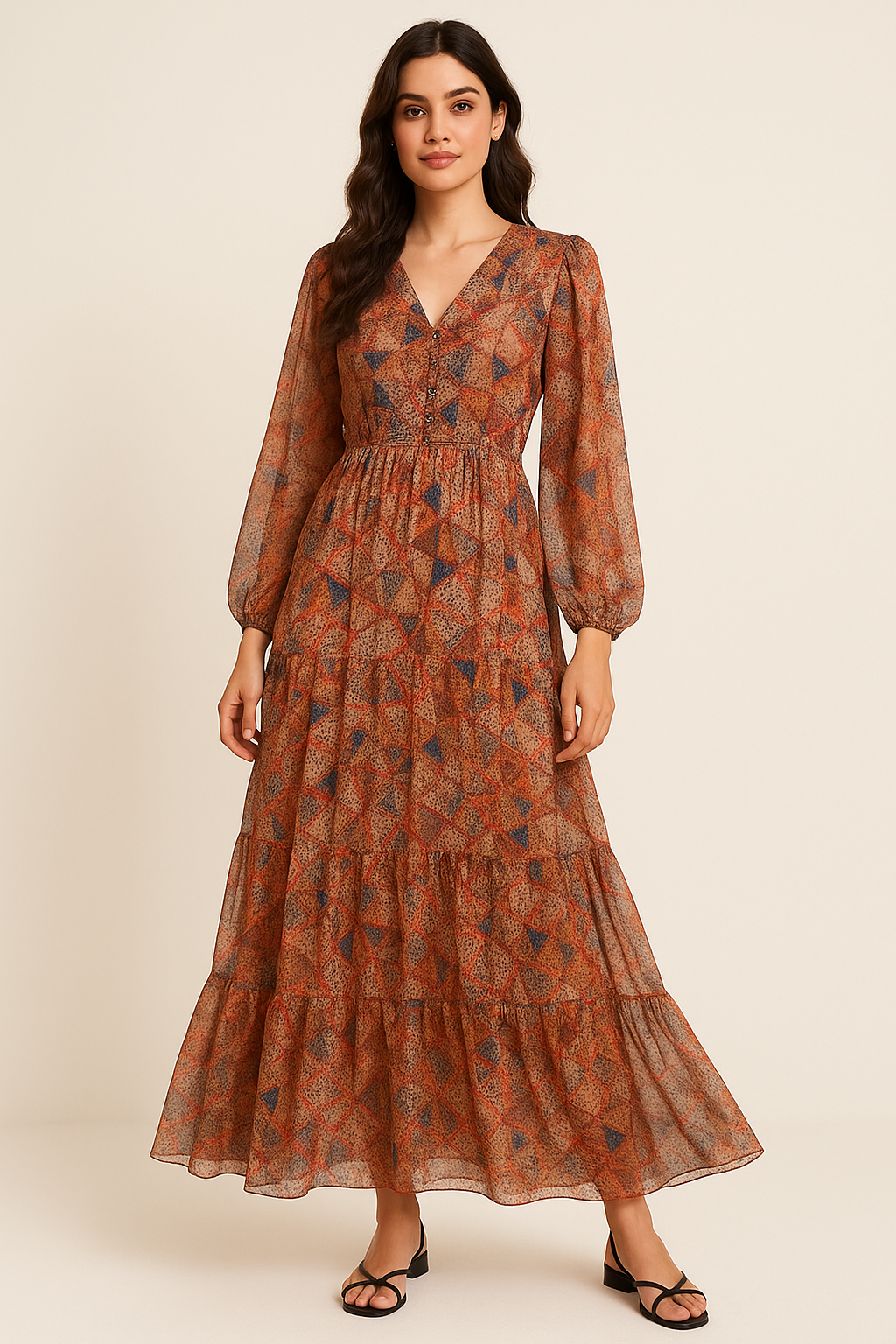 Clothes Pieces With Doted Pattern Digital Printed Fabric - Pure Georgette