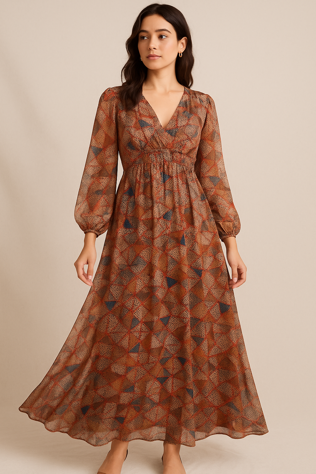 Clothes Pieces With Doted Pattern Digital Printed Fabric - Pure Georgette