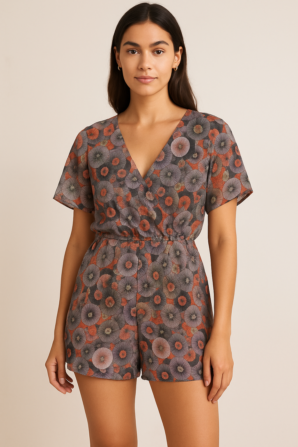 Glam Polished Multicolour Rounded Digital Printed Fabric - Pure Georgette