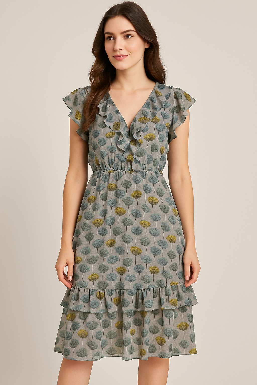 Tiny Beautiful Galliano Colour Flower Digital Printed Fabric - Pure Georgette