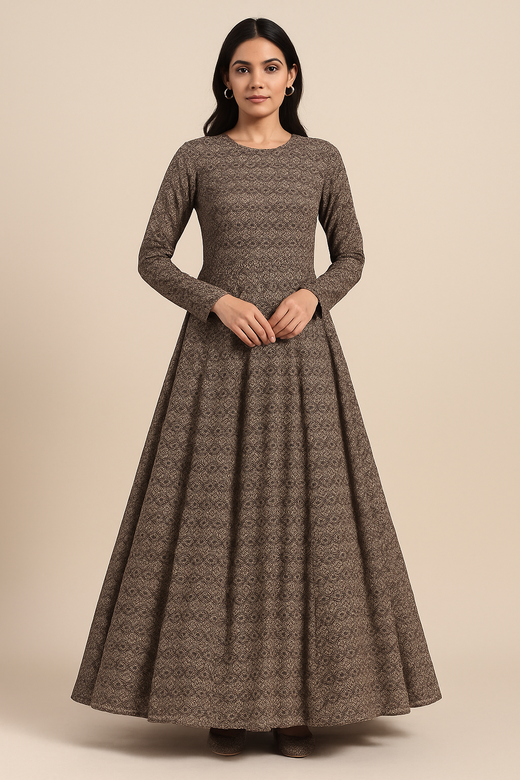 Unique Seamless Repeat With Kabul Colour Digital Printed Fabric - Pure Georgette