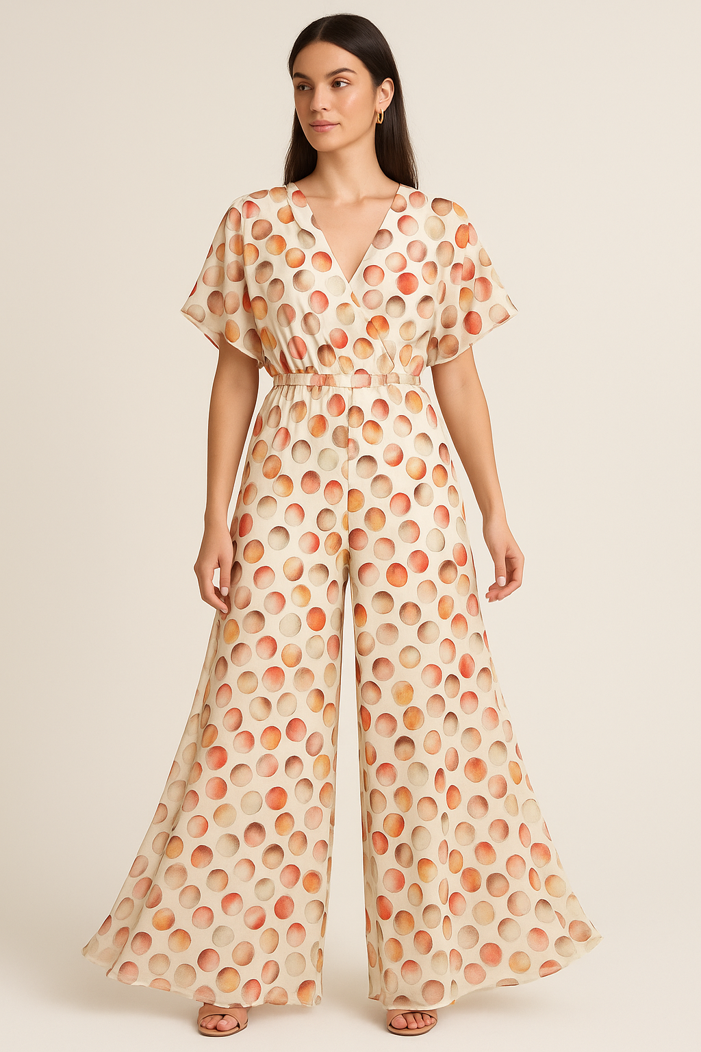 Creative Morden Round Gradient Digital Printed Fabric - Pure Georgette