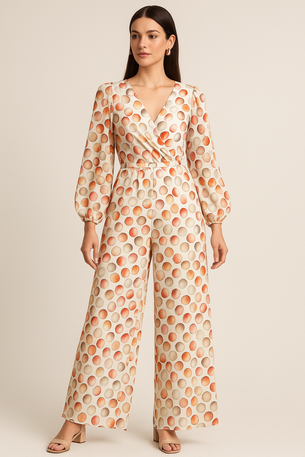 Creative Morden Round Gradient Digital Printed Fabric - Pure Georgette