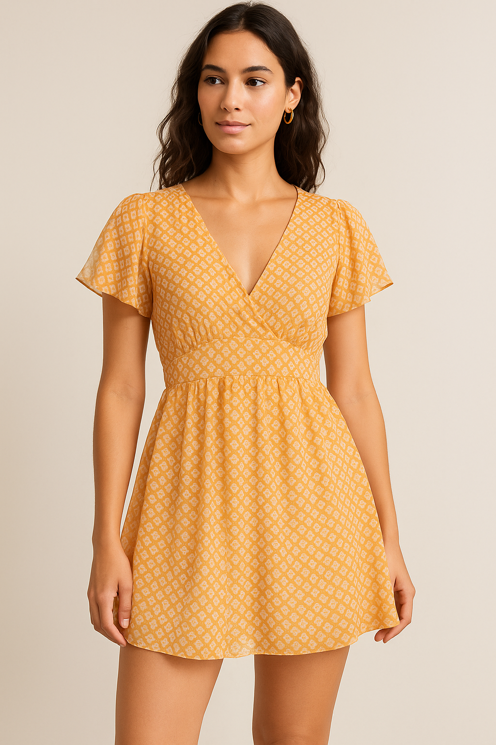 Bird's Eye Seamless Pattern Digital Printed Fabric - Pure Georgette