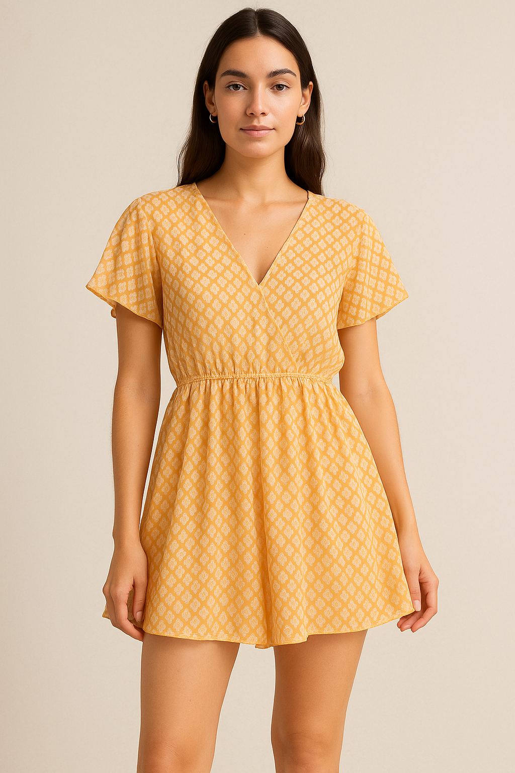 Bird's Eye Seamless Pattern Digital Printed Fabric - Pure Georgette