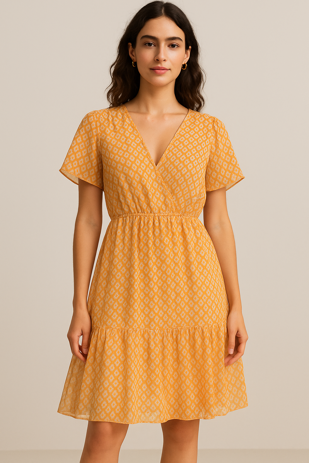 Bird's Eye Seamless Pattern Digital Printed Fabric - Pure Georgette