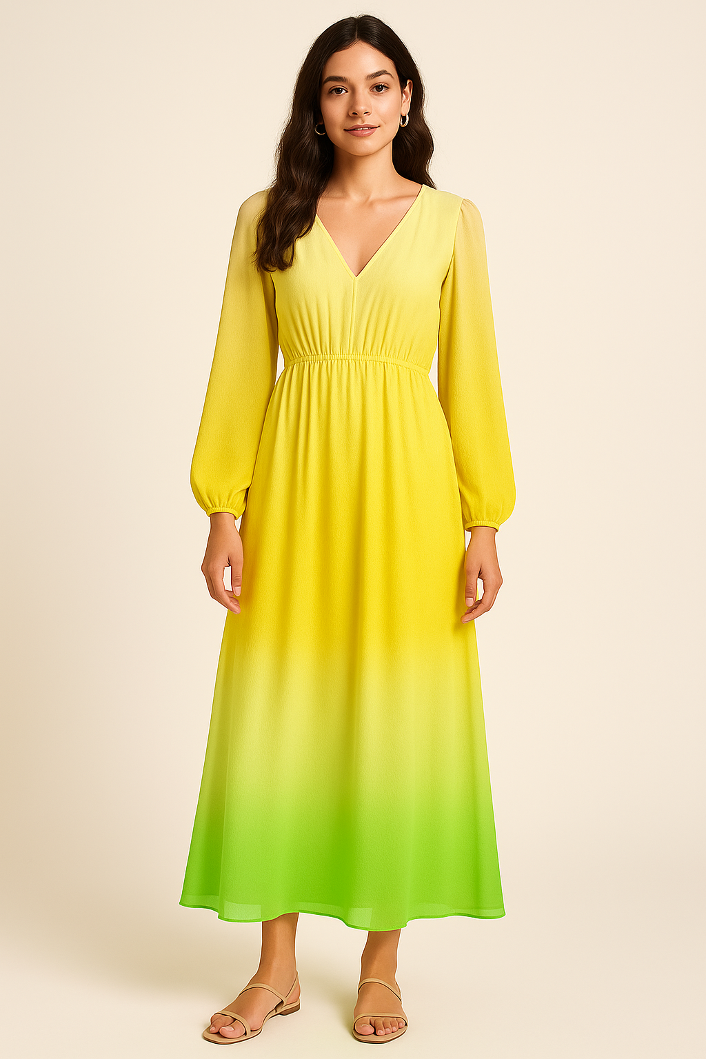 Lovely Try Gradient Digital Printed Fabric - Pure Georgette