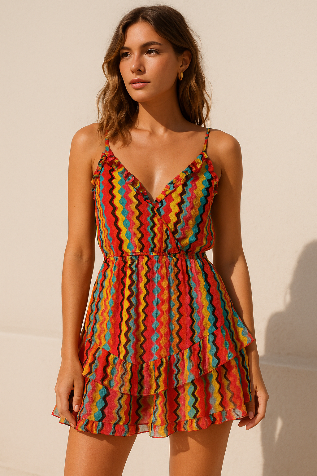 Weavy Stripes Digital Printed Fabric