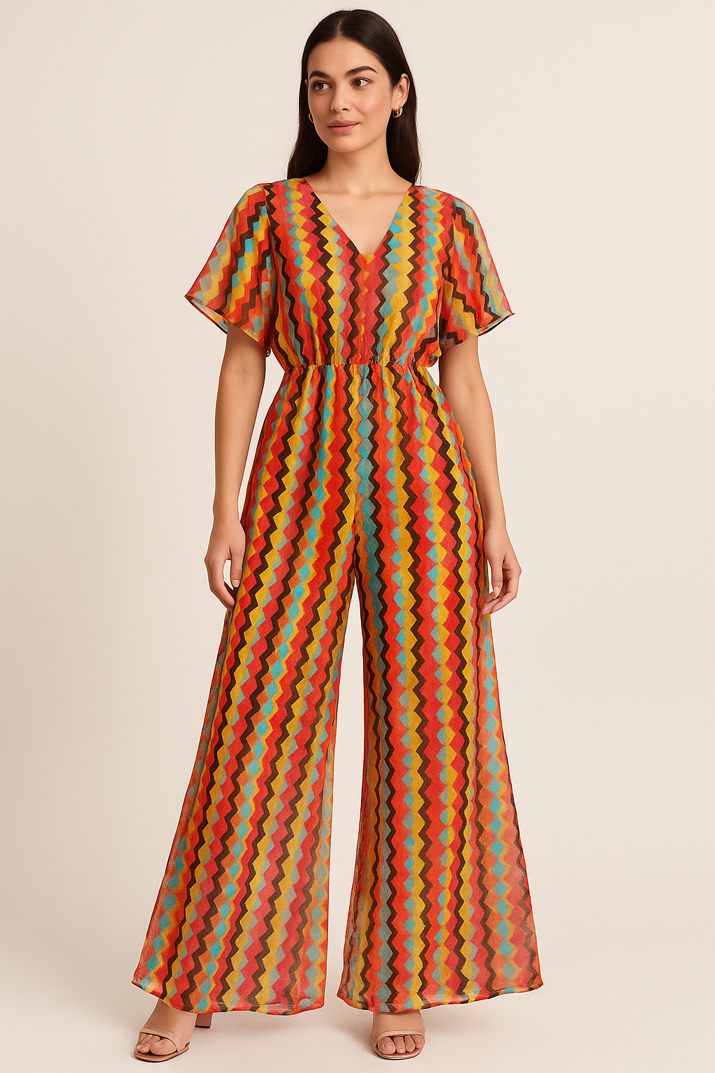 Weavy Stripes Digital Printed Fabric