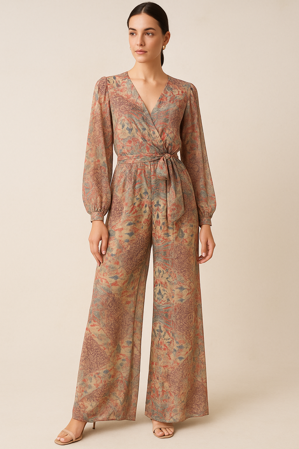 Damask Pattern Digital Printed Fabric