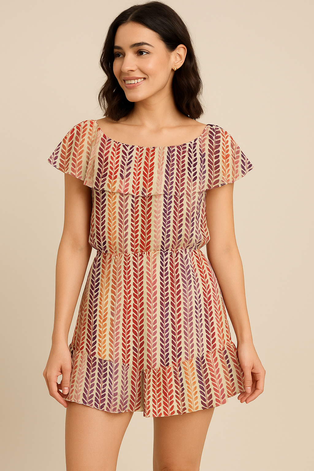 Bird Eyes Pattern Digital Printed Fabric