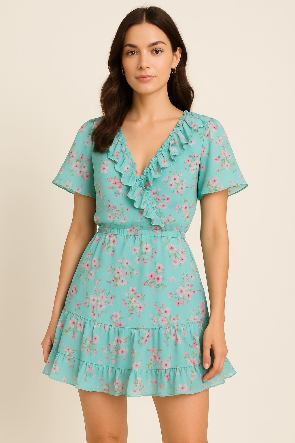 Beautiful Rama Floral Vine Digital Printed Fabric