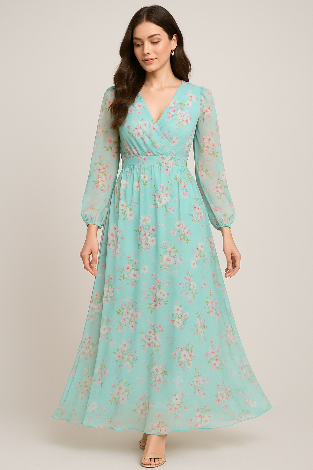 Beautiful Rama Floral Vine Digital Printed Fabric