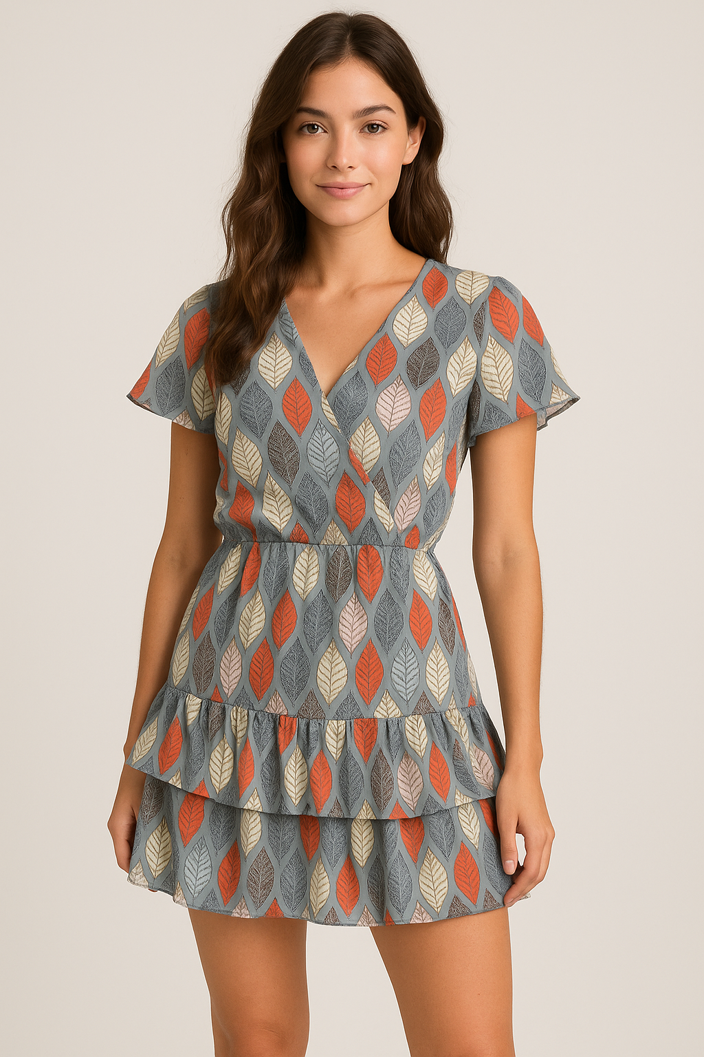 Autumn Leaves Digital Printed Fabric