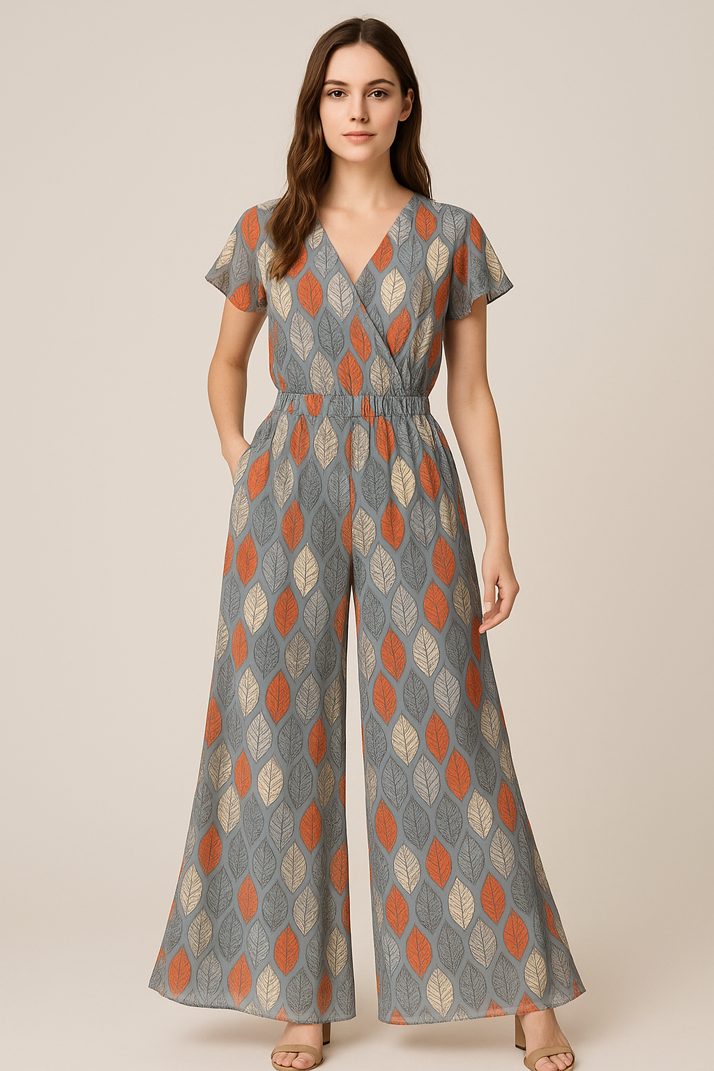 Autumn Leaves Digital Printed Fabric