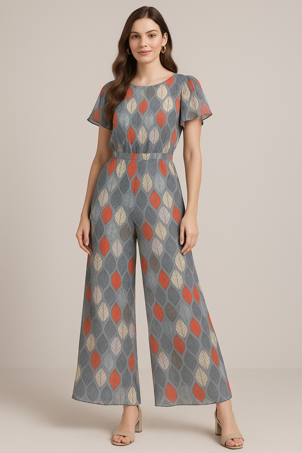 Autumn Leaves Digital Printed Fabric