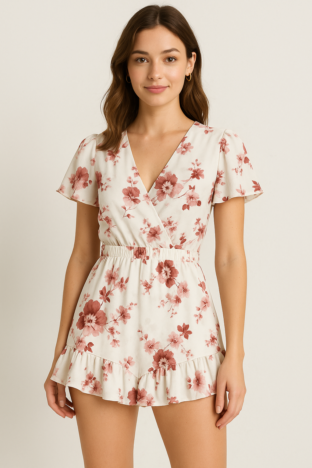 Maroon Flower Bunch Digital Printed Fabric - Pure Georgette